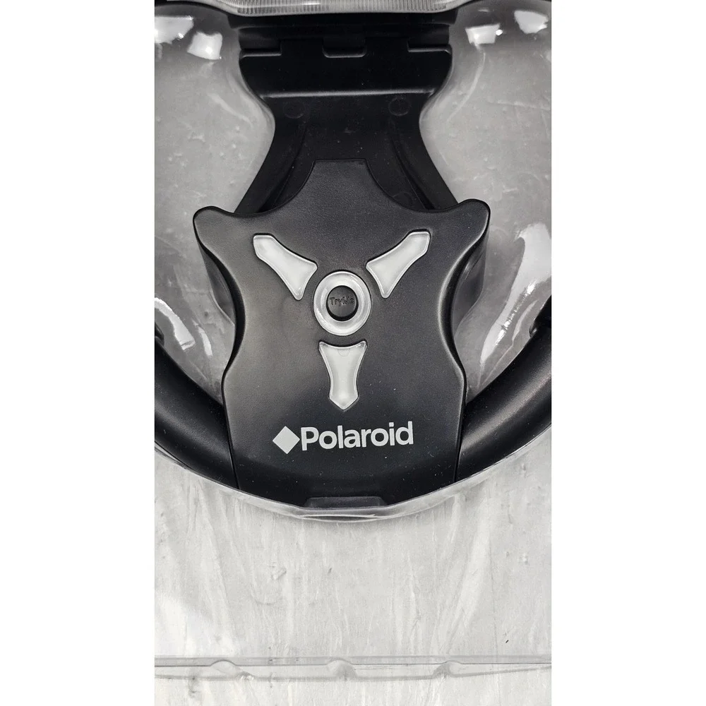 Polaroid PS3 Glow Racing Wheel with black LED Lights Driving Video Games NOB